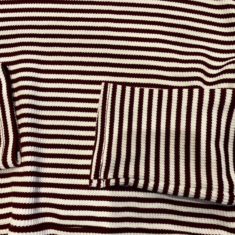 ONE CLOTHING Striped Ribbed Long Sleeve Crop Top - Picture 6 of 6